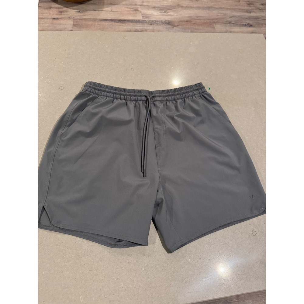 VIVELY Men's Gray Athletic Shorts Size L‎ Drawstring Elastic Waist Gym Workout